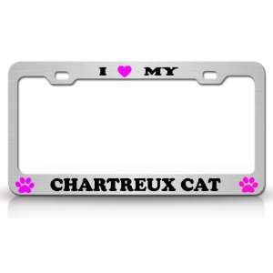  I LOVE MY CHARTREUX Cat Pet Animal High Quality STEEL 