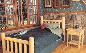 Rustic Cedar Log Cabin Wood Queen Traditional Bed New  