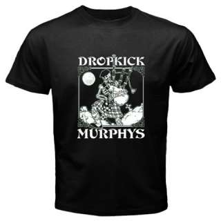  The Skeleton Piper Celtic Punk Rock Oi Music Black T Shirt  