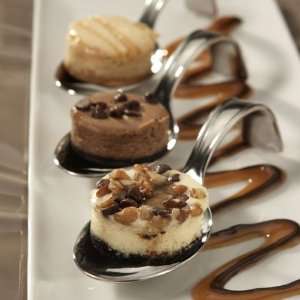 Chocolate & Caramel mini Cheesecakes 126 Piece Tray. Your shipping 