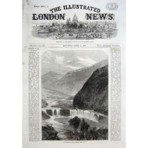  The Source Of River Jordan Antique Print 1869