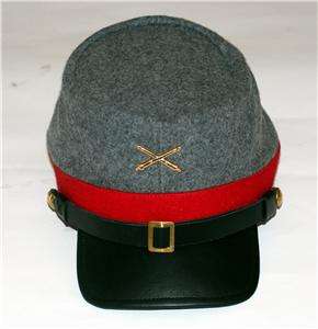 CONFEDERATE REBEL CSA Civil War ARTILLERY Crossed Canons KEPI CAP HAT 