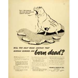  1943 Ad Young & Rubicam Advertising NY Marketing Pigs Born 