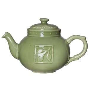   Housewares Sorrento 36 Ounce Stoneware Teapot, Green