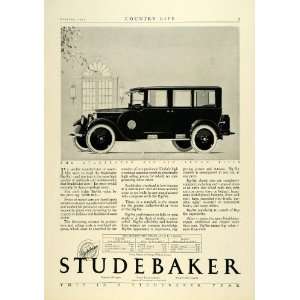   Six Sedan Automobile Price Chart   Original Print Ad