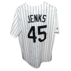  Bobby Jenks Chicago White Sox Autographed White Majestic 