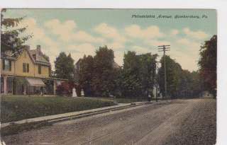 Chambersburg PA Philadelphia Ave old 1900s vintage postcard  