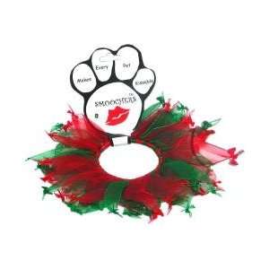  Christmas Bone Chiffon Holiday Dog Collar Size Large 