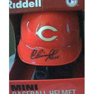  Chris Sabo autographed Cincinnati Reds mini helmet 