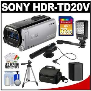  3D 1080p HD 64GB Digital Video Camera Camcorder (Silver) with Sony 