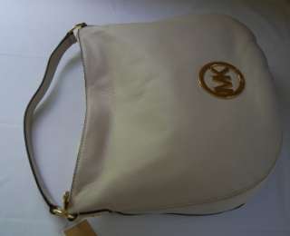248 Michael Kors Fulton Large Shoulder Bag Vanilla  
