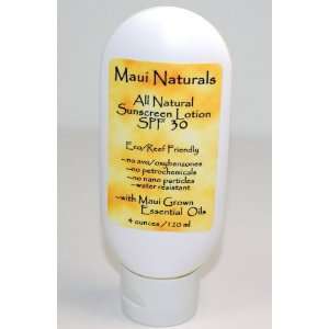  Maui Naturals All Natural Sunscreen Lotion, SPF 30, 4 oz Beauty