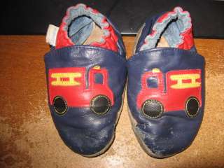 Robeez Fire Truck Soft Sole Shoes Size 12 18 months  
