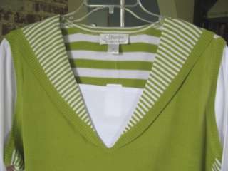 CJ Banks Thick n Soft Striped Sailor Collar Pullover  