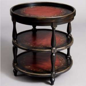  Pulaski 974041 Scarlet Accent Table in Distressed Red and 