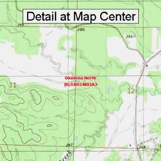 USGS Topographic Quadrangle Map   Okolona North, Arkansas (Folded 