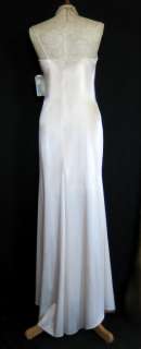   Jessica McClintock Ivory Satin Charmeuse Formal Dress Size 8  