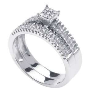  0.85ct Princess Soldered Bridal Set in 950 Platinum 