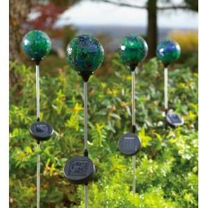   Ball with Iron Ground Stake and Solar Panel Patio, Lawn & Garden