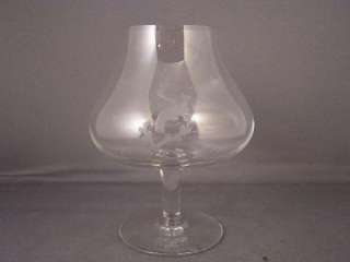 ORREFORS CRYSTAL SNIFTER ETCHED FISH & CORAL  