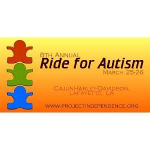  3x6 Vinyl Banner   Annual Ride For Autism 