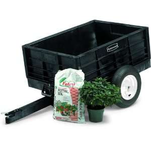 Rubbermaid Tractor Structural Foam Tractor Cart, Black, 750 lbs Load 