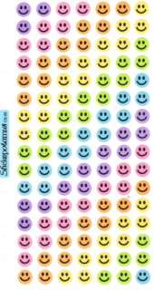 Sticko Pastel Sparkle Smiley Faces Reward Stickers  
