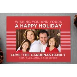    Red Stripes Holiday Photo Cards by The Social Type