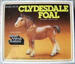 Vintage BREYER CLYDESDALE FOAL HORSE PONY Model 84 COMPLETE with 