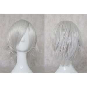   Anime Costume Party Cosplay Short Curly Wig Silver White Toys & Games