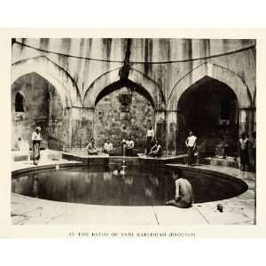  1909 Print Baths Yeni Kaplidjah Broussa Bursa Turkey Turkish 