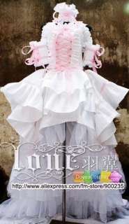 Chobits Chii Cosplay Costume White & Pink Dress  