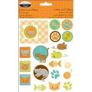  Paws & Claws Dome Epoxy Stickers Cat Icons