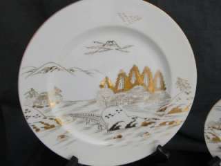 Japanese Kutani Hayasi Vtg China Dinner Set 30 Pieces Plates Bowls 