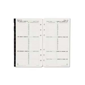  Day Timer Planner Refill, Two Pages Per Week, 3 3/4 x 6 3/4 