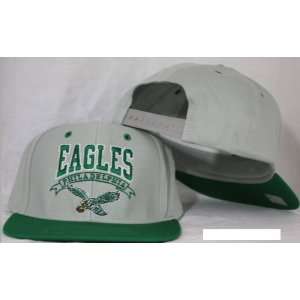   Eagles Snapback Grey / Green Adjustable Plastic Snap Back Hat / Cap