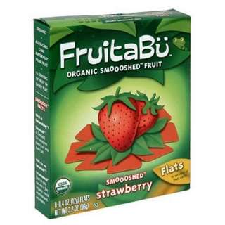 FruitaBu Organic Smooshed Fruit, Smoooshed Strawberry, 8 Count Flats 