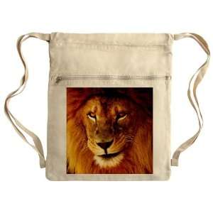    Messenger Bag Sack Pack Khaki Male Lion Smirk 