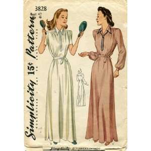  Simplicity 3828 Sewing Pattern Misses Nightgown Bust 42 