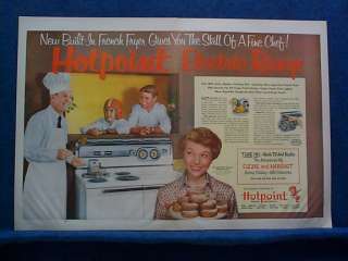 1953 Ozzie & Harriet & Family ~ 2 Pg Ad For Hotpoint  