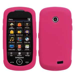 Hot Pink Silicone SKIN Case Cover Samsung Solstice II SGH A817