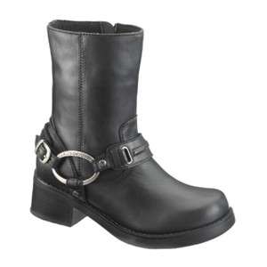 Harley Davidson Christa Womens Leather Ankle Boots Black D85298 All 