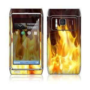  Nokia N8 Skin Decal Sticker  Furious Fire 