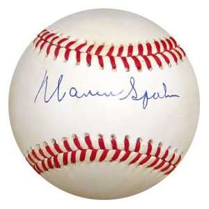  Warren Spahn Autographed Baseball