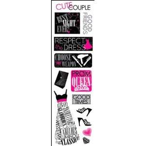  Prom Clear Stickers 2.5x10 Sheet Prom Chic Arts, Crafts 