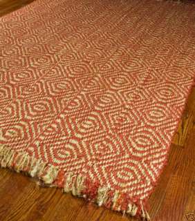 12 Rust Natural Fiber Sisal Weave Carpet Area Rug  