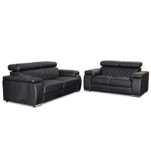   and Love Seat (2 Piece Set) with Click Clack Adjustable Headrests