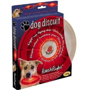  Lighted Dog Discuit Flying L.E.D. Disc Red