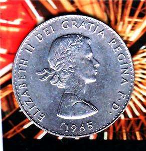 World Coins England 1965 Churchill Crown Free S/h Usa  