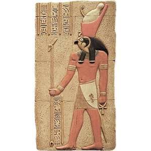  Egyptian Horus Relief with Color Detail Wall Plaque Decor 
